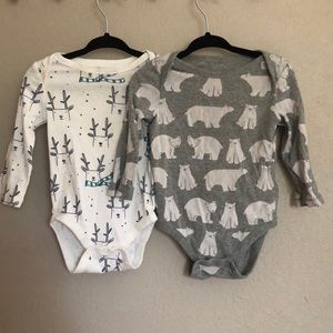 Baby gap winter long sleeve onsie set 6-12m